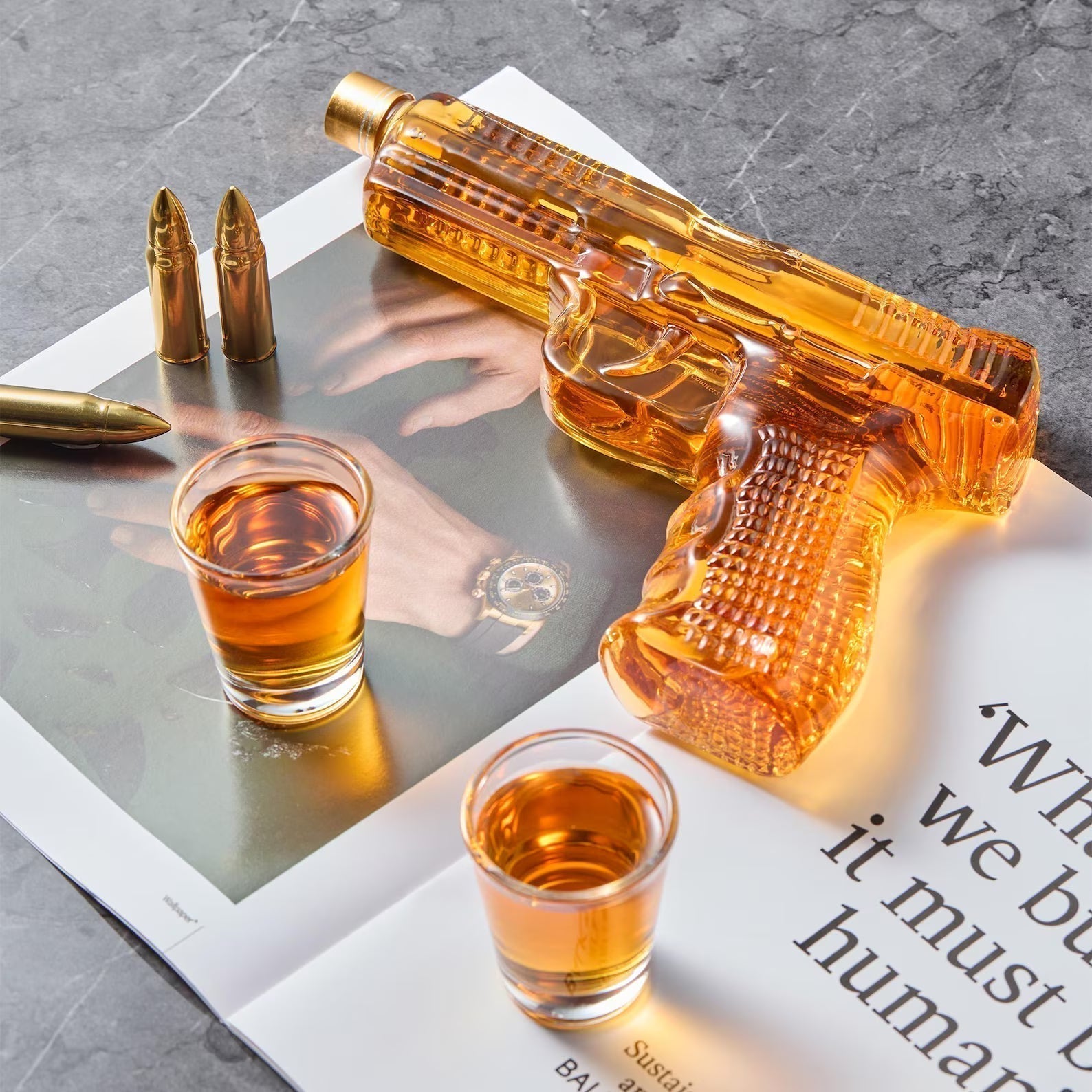 Set de whisky – Édition avec pistolet et verres