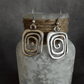 Boucles d'Oreilles Vintage en Argent Spirales