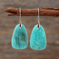 Boucles d'Oreilles en Pierre Turquoise Anciennes