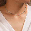 Collier en Pierre Coloré Plaqué Or
