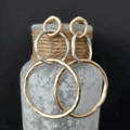 Boucles d'Oreilles Vintage en Or et Argent