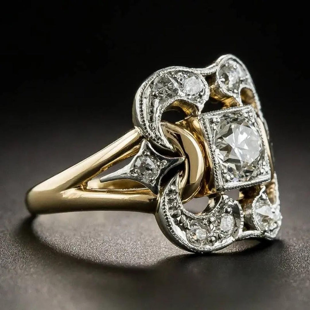 Bague en Or Vintage avec Zircon
