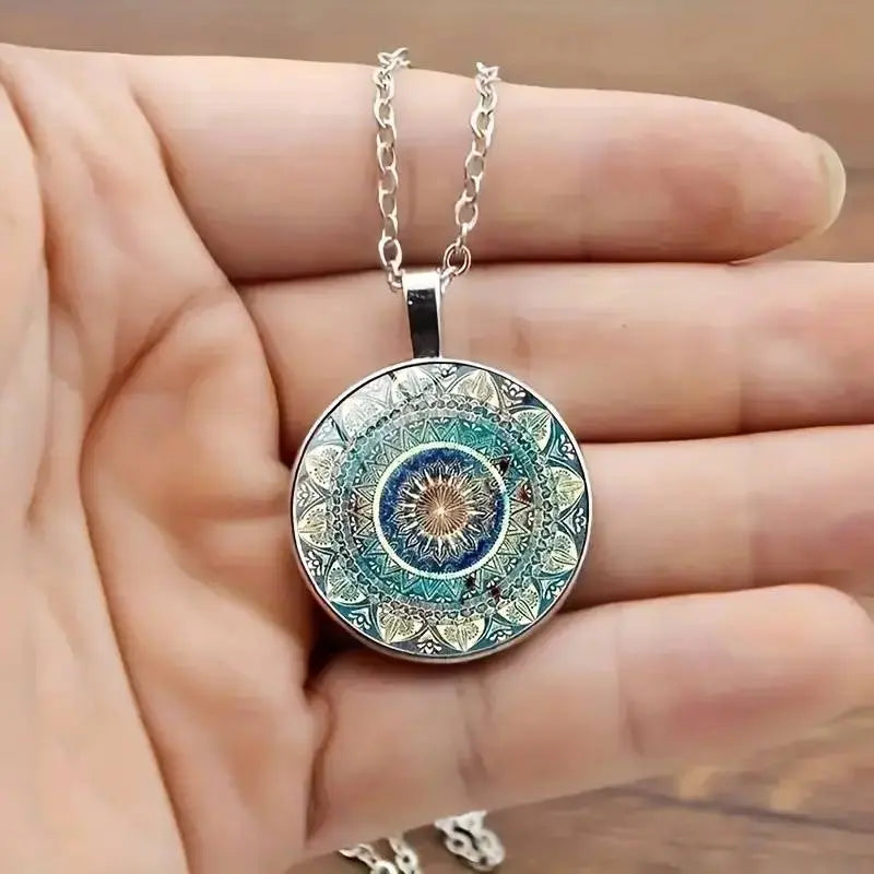 Collier Mandala Bleu Chic Rundad