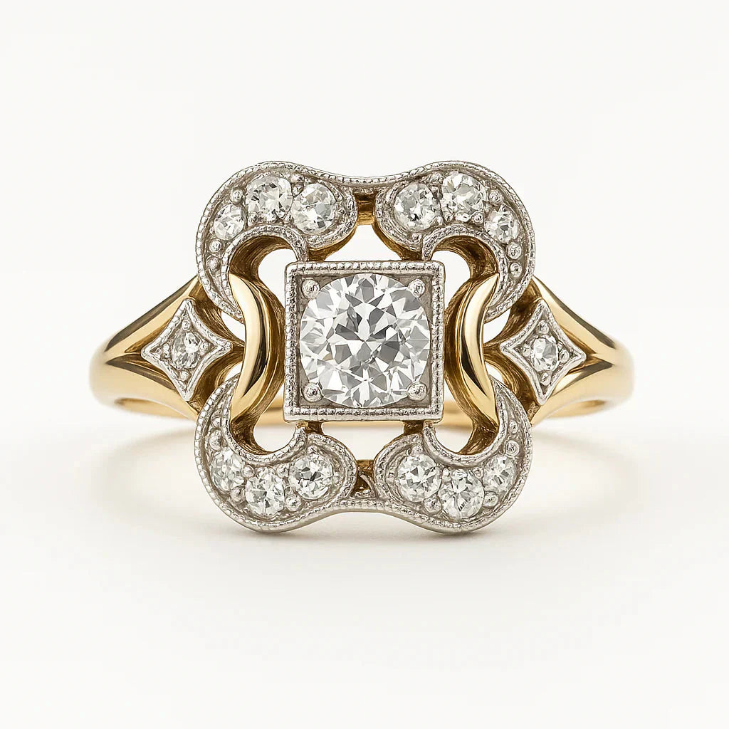 Bague en Or Vintage avec Zircon