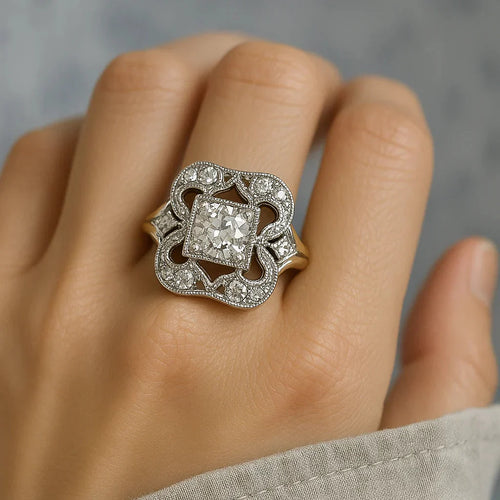 Bague en Or Vintage avec Zircon