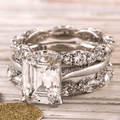 Bague de Couche Brillante en Argent Vintage