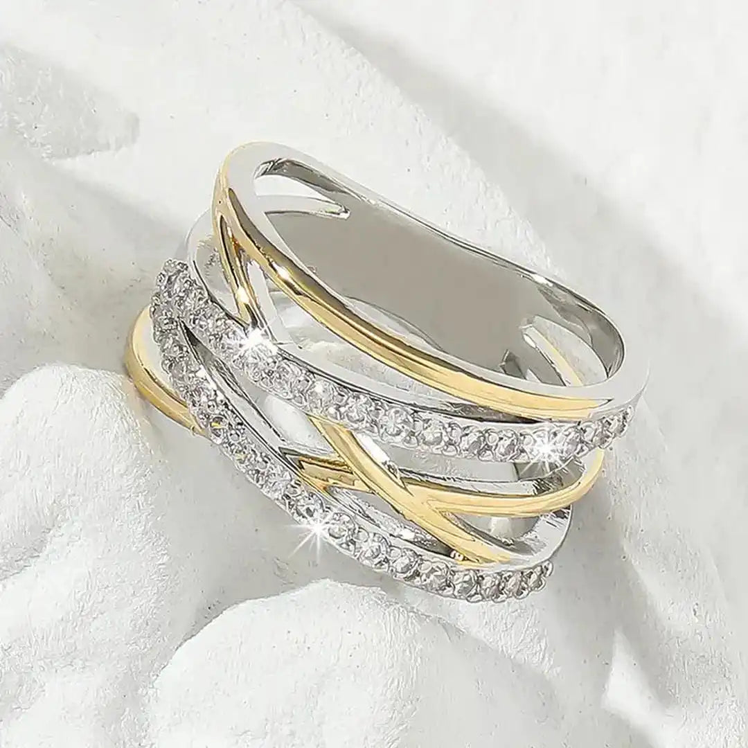 Bague en Zirconia Radiance SilverGold