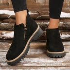 Paula - Bottines à bout rond et fermeture éclair latérale