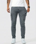 Jean | Pantalon Cargo Marine Élastique