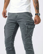 Jean | Pantalon Cargo Marine Élastique