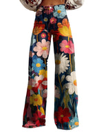 Léna - Pantalons Amples à Fleurs