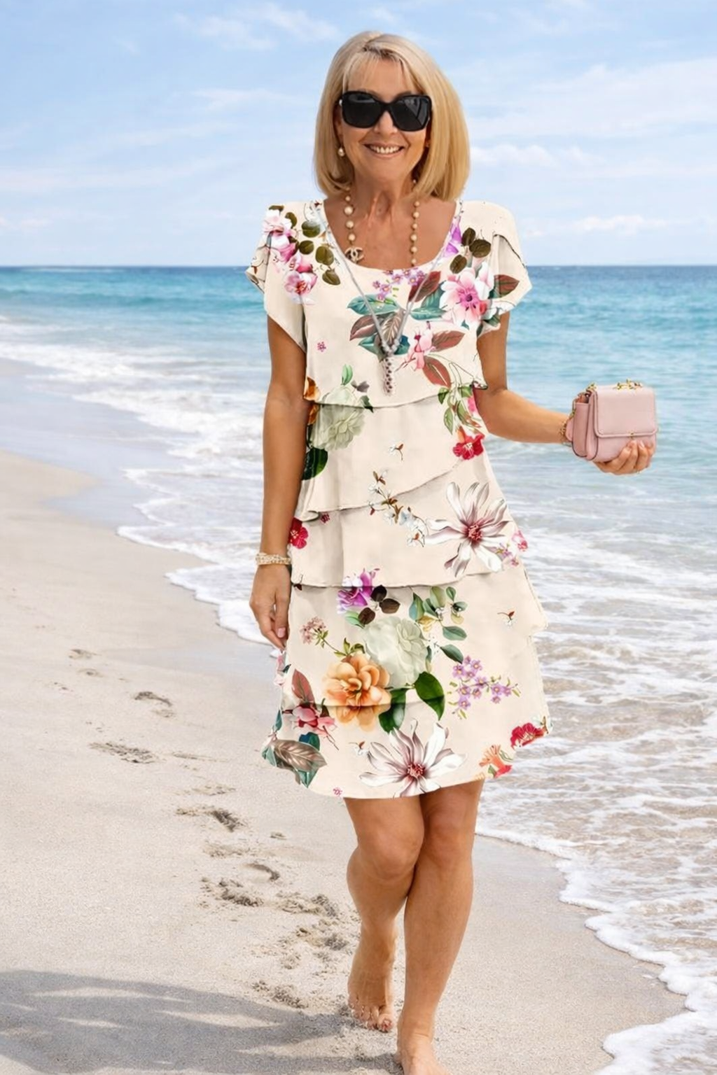 Cynthia | Robe à volants Élégante et Confortable