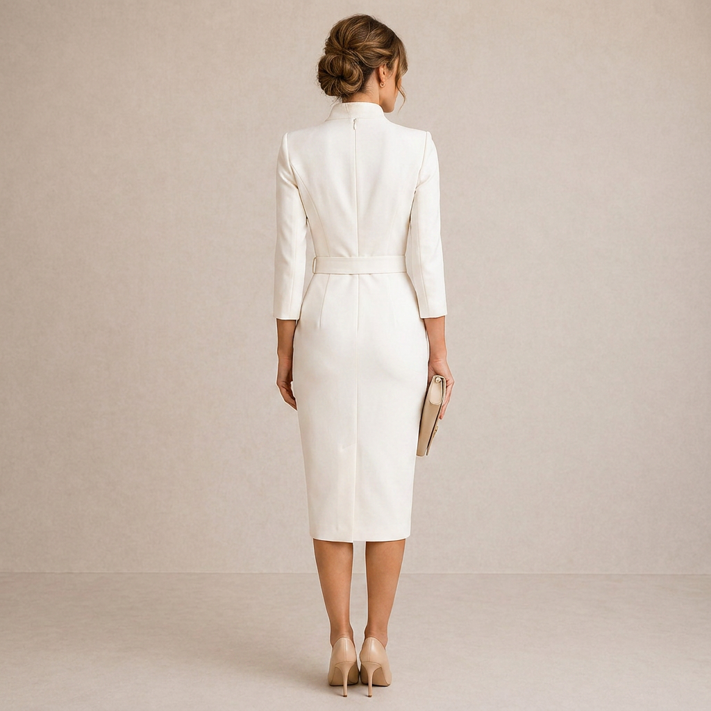TIVARA | Robe Noire Avec Ceinture