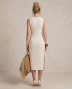 YASSI | Robe midi côtelée