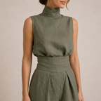 ZIRELLA | Ensemble Minimal avec Pantalons Amples