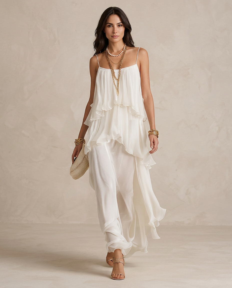 AURELIA | Robe Maxi Chiffon