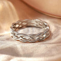 Bague en Argent Tressée Tordue