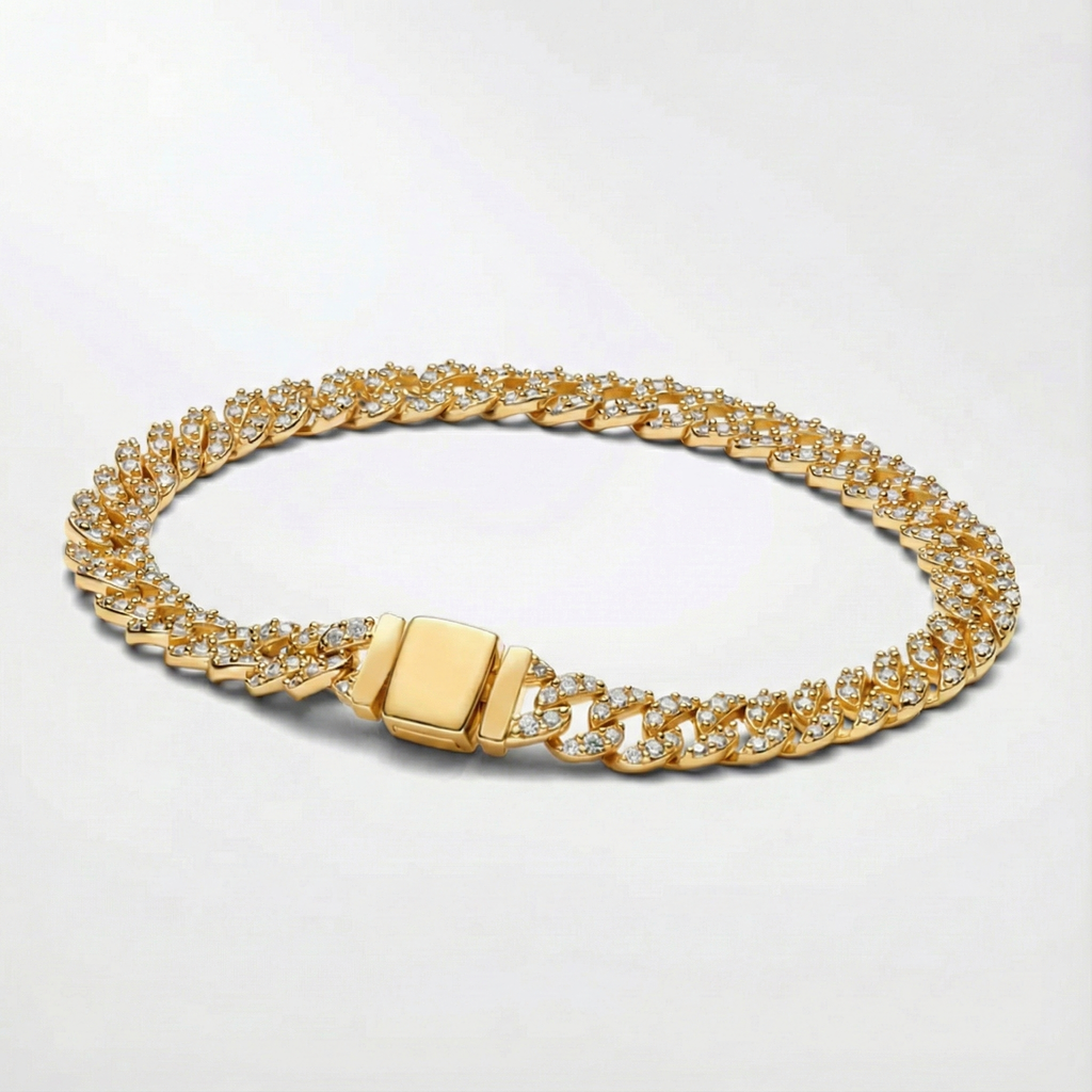 Adele | Bracelet cubain en moissanite