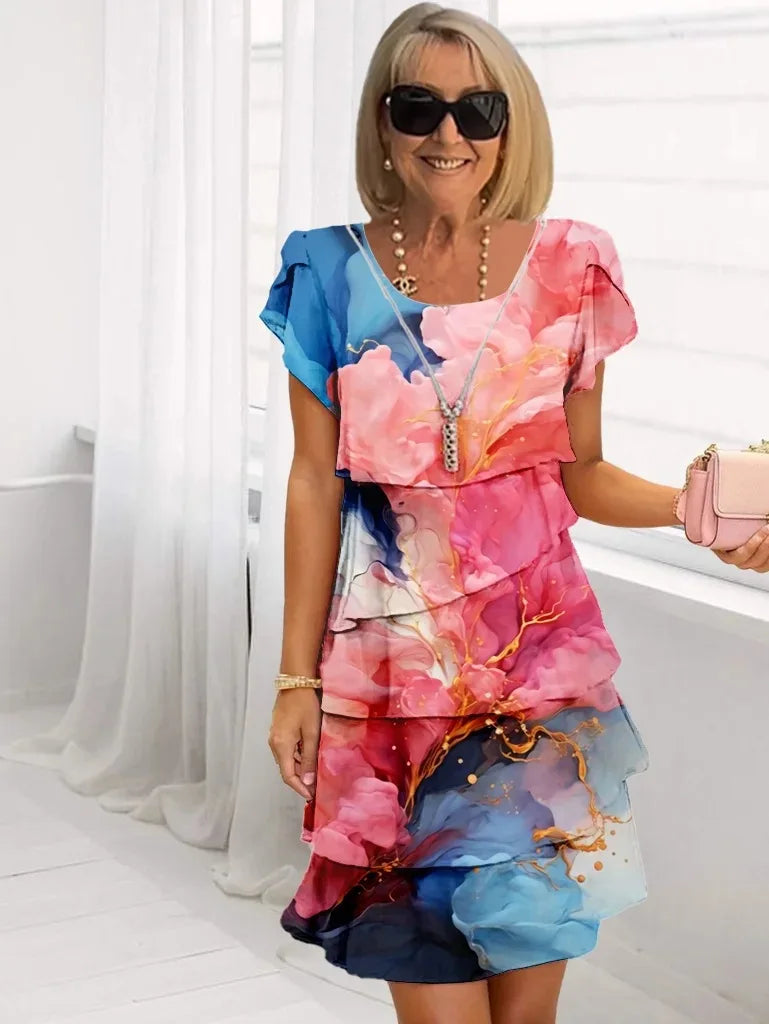Caroline | Robe à volants Élégance Confort