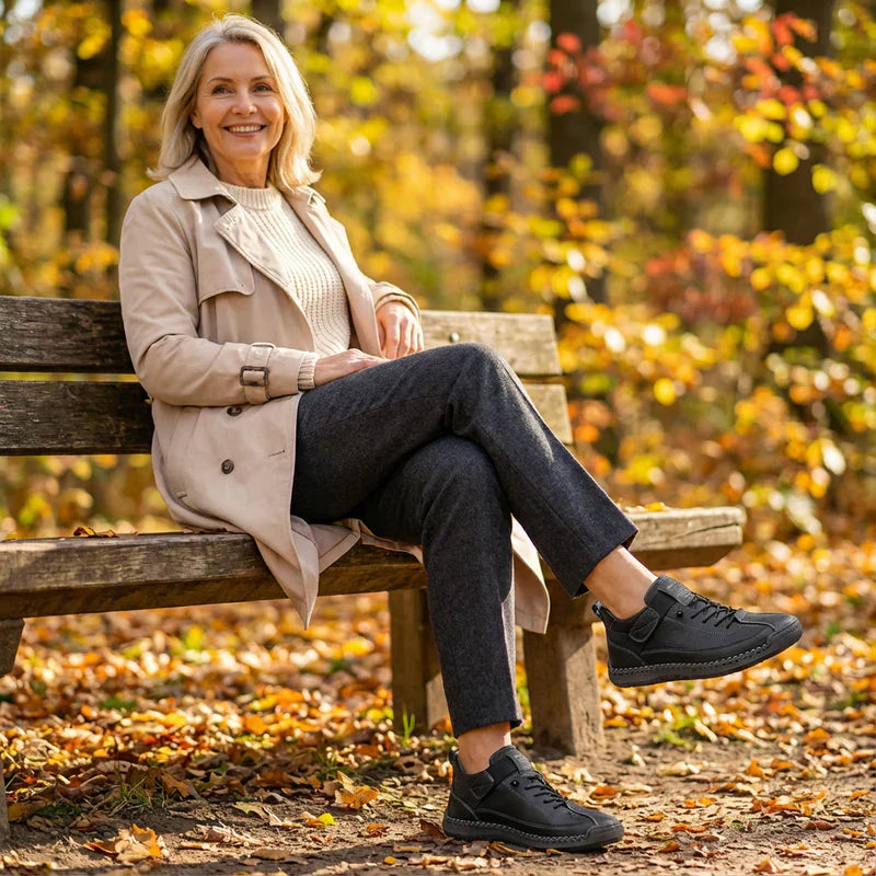 Gisela - Chaussures orthopédiques confortables effet peau
