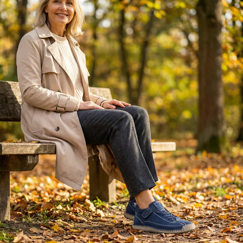 Gisela - Chaussures orthopédiques confortables effet peau