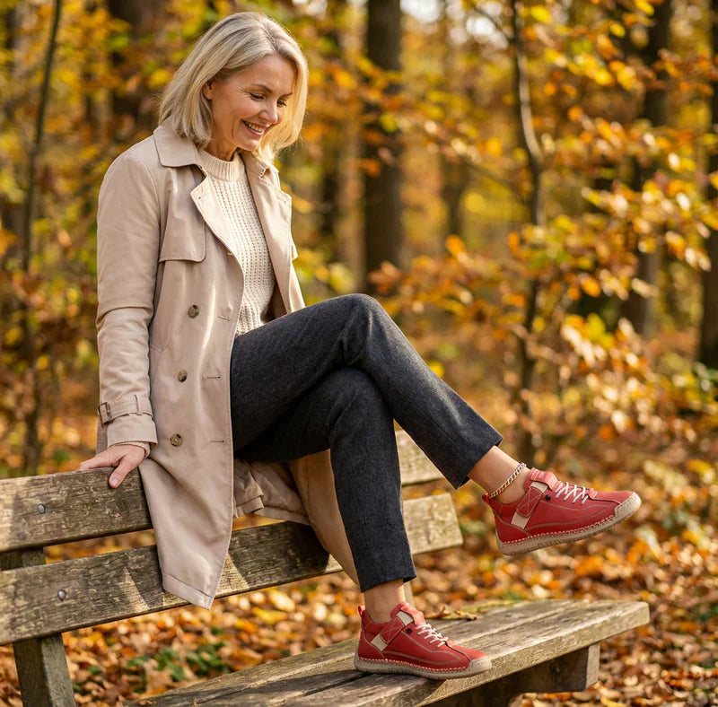 Gisela - Chaussures orthopédiques confortables effet peau
