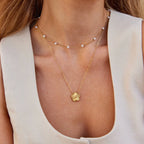 Collier Perlbesatt Kedja