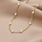 Collier Perlbesatt Kedja