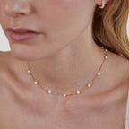 Collier Perlbesatt Kedja