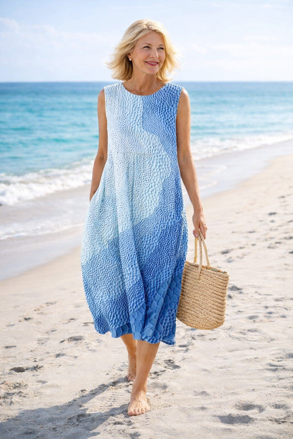Sandra | Robe Midi Sans Manches Confortable