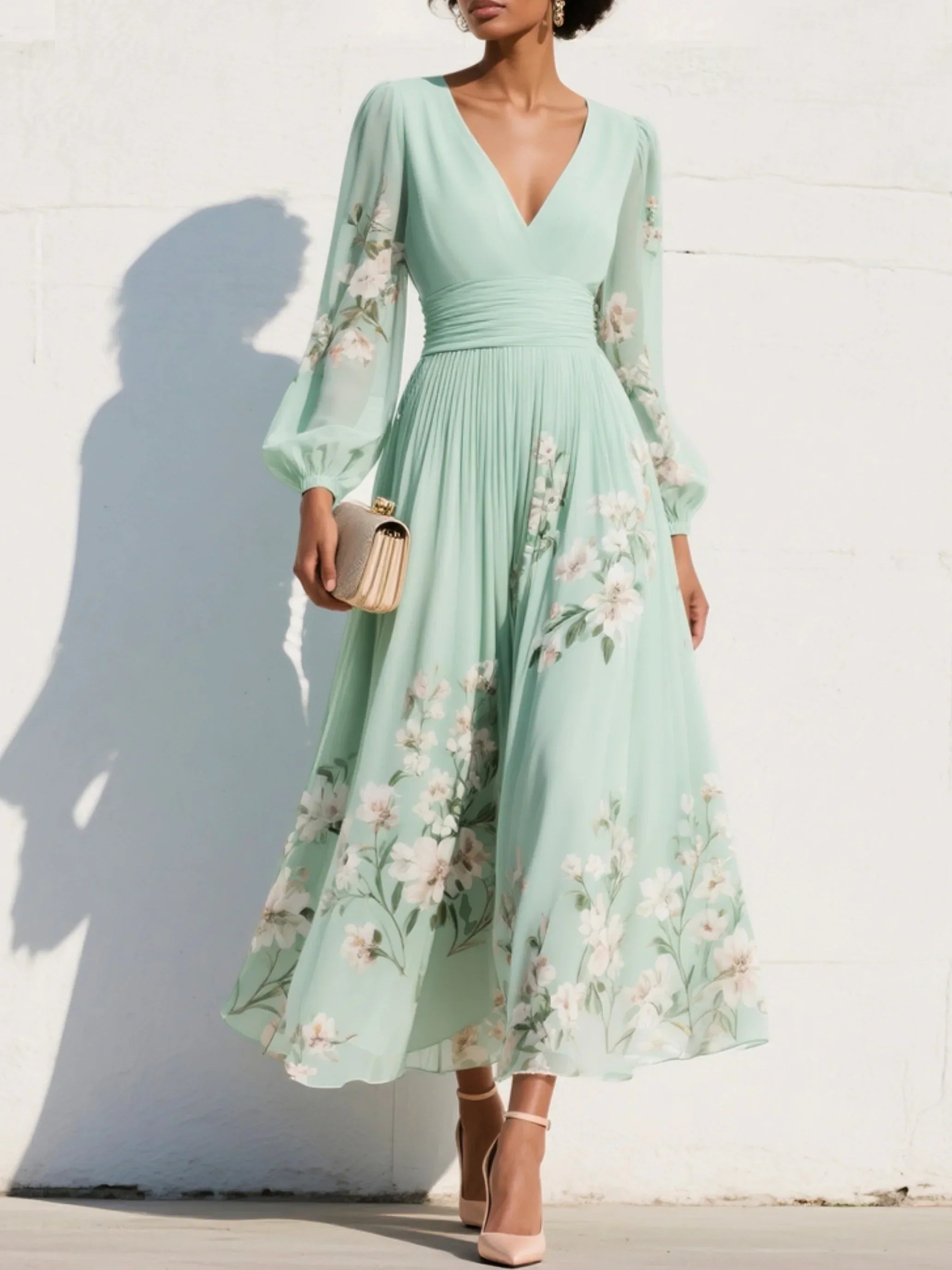 Olivia | Robe Midi Élégance Florale