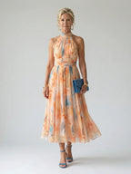 Eleanor | Robe Midi Halter Douce Regular