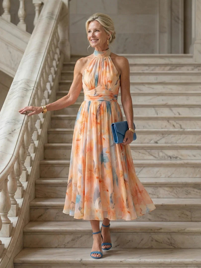 Eleanor | Robe Midi Halter Douce Regular