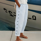 REA | PANTALONS CASUAL RAYÉS CONFORTABLES