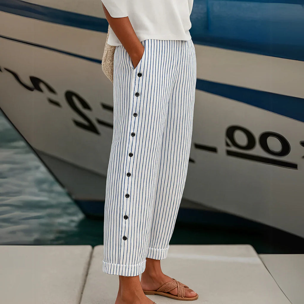 REA | PANTALONS CASUAL RAYÉS CONFORTABLES