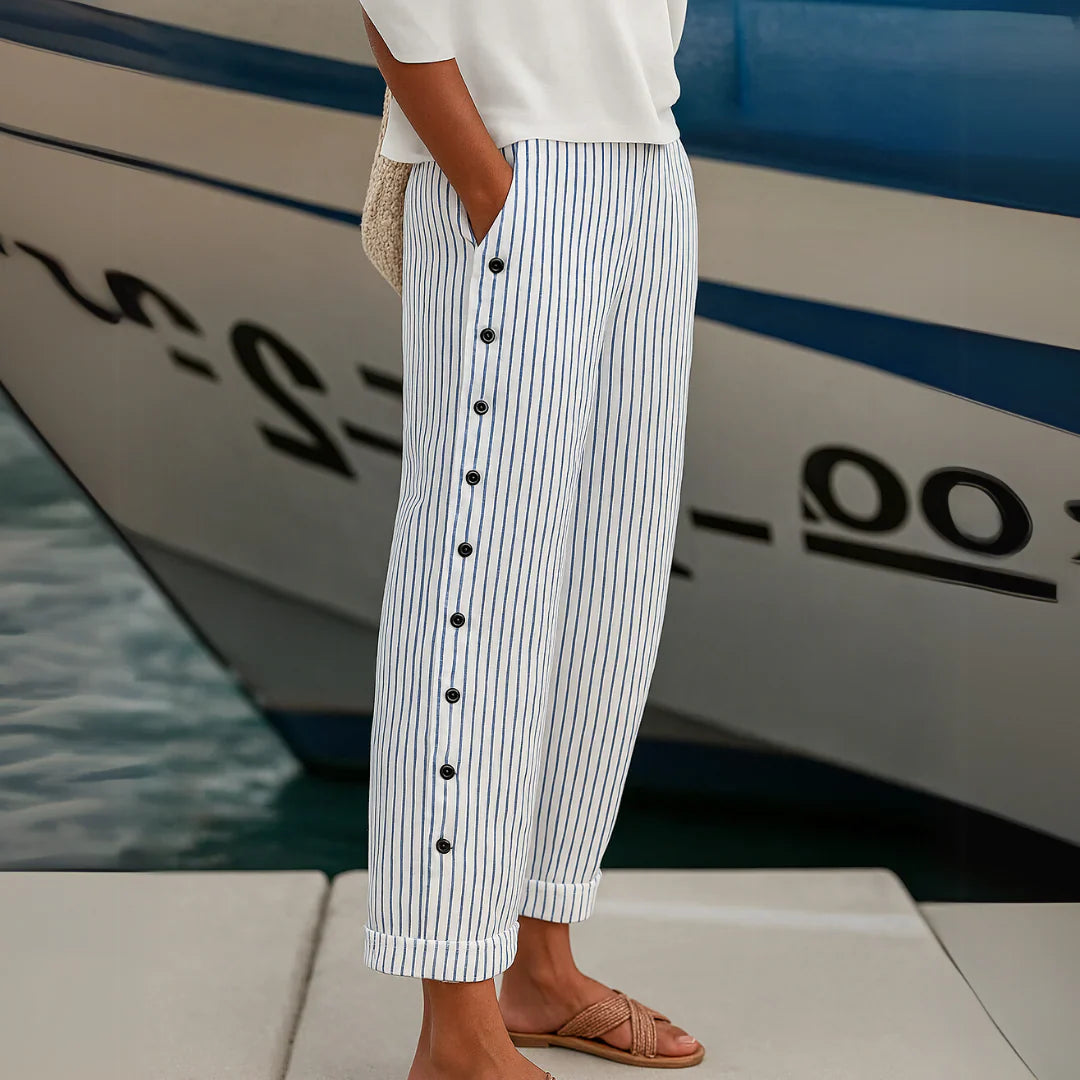 REA | PANTALONS CASUAL RAYÉS CONFORTABLES