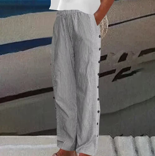 REA | PANTALONS CASUAL RAYÉS CONFORTABLES