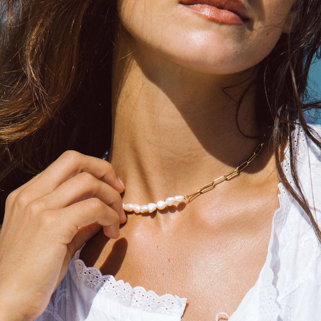 Coline | Collier en Or et Perles