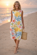 Ella | Robe Midi Fleurie Pastel