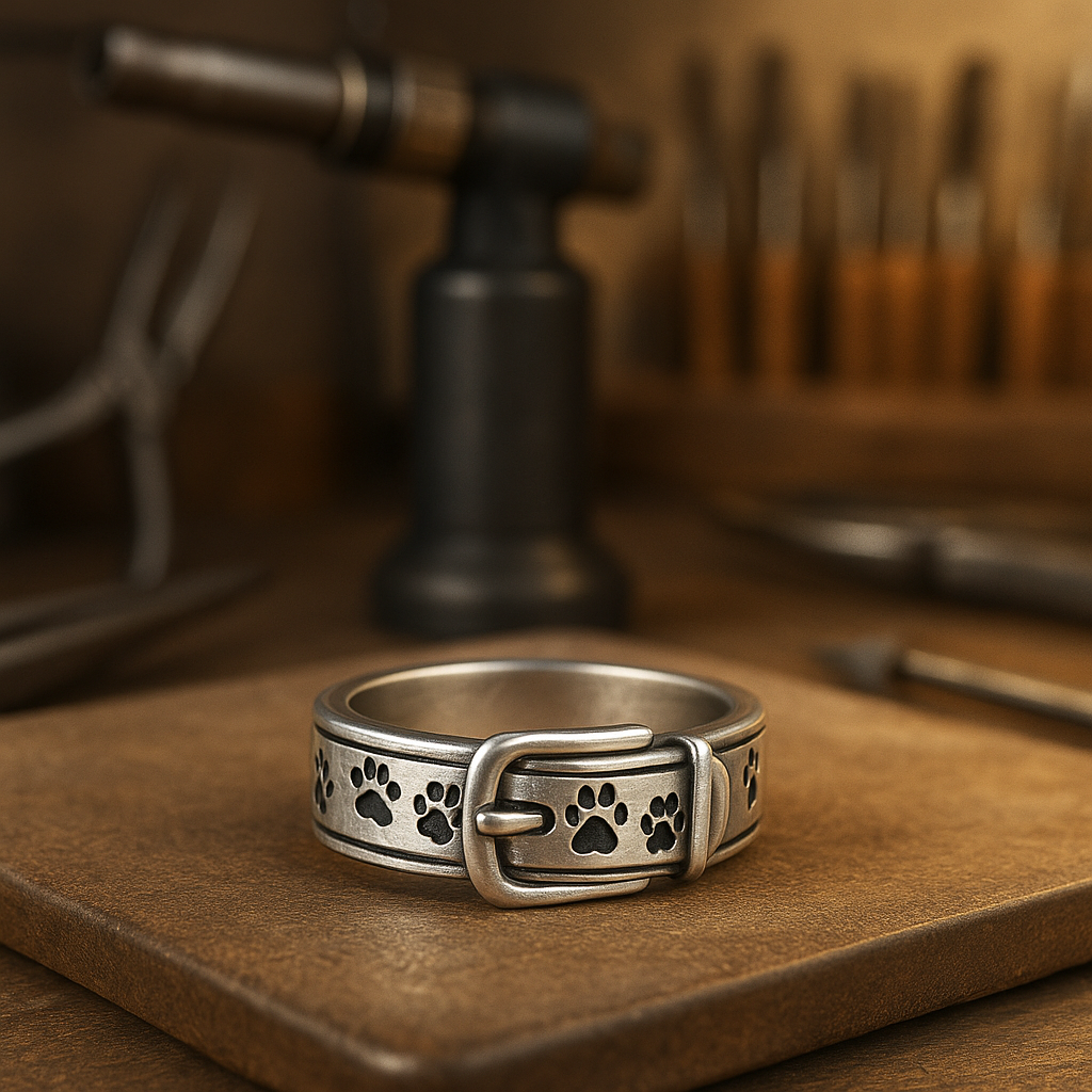 Charmante et élégante bague de collier inspirée des chiens