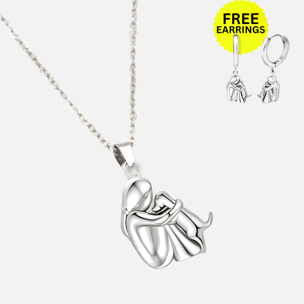 Collier Suspendu avec Boucles d'Oreilles Supplémentaires – Offre à Durée Limitée