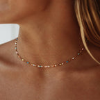 Collier Choker Délicat Couleurs Éclatantes