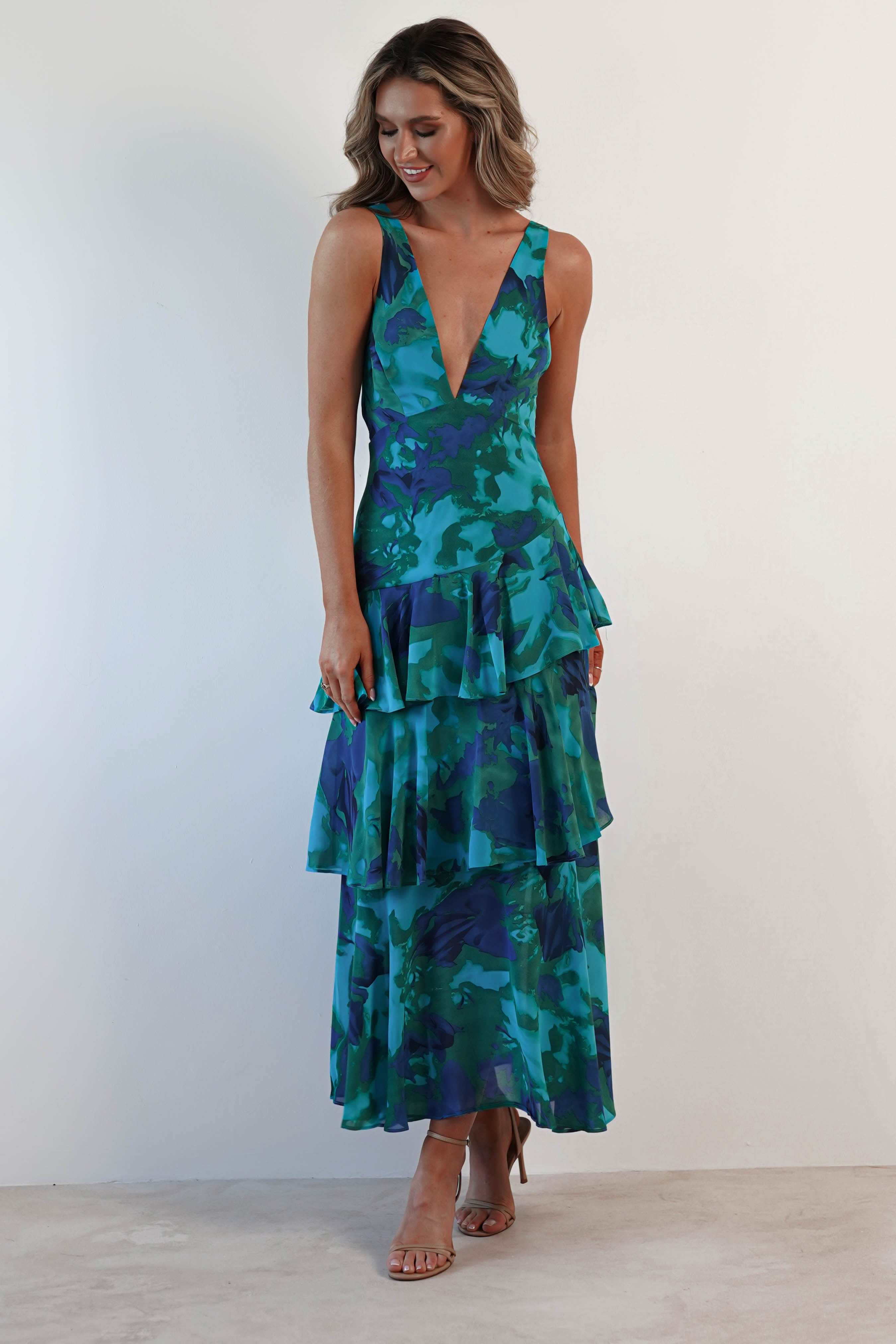 Eva | Robe midi avec volants