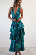 Eva | Robe midi avec volants