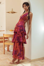 Eva | Robe midi avec volants