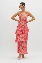 Eva | Robe midi avec volants