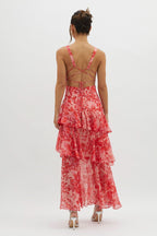 Eva | Robe midi avec volants