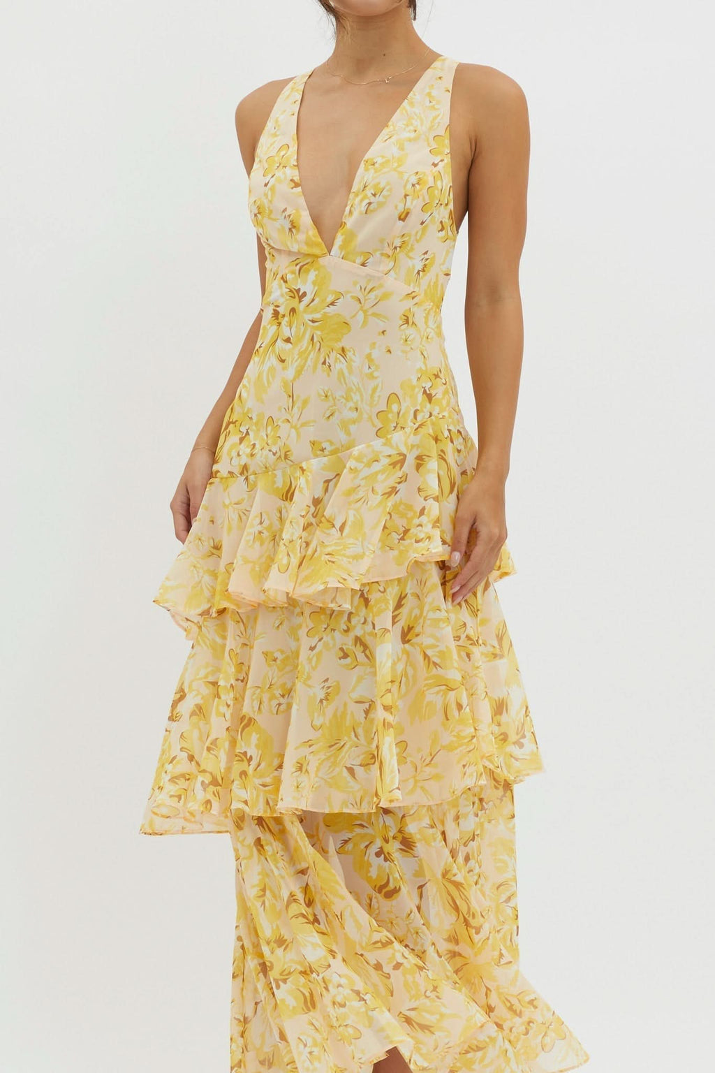 Eva | Robe midi avec volants