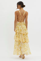 Eva | Robe midi avec volants
