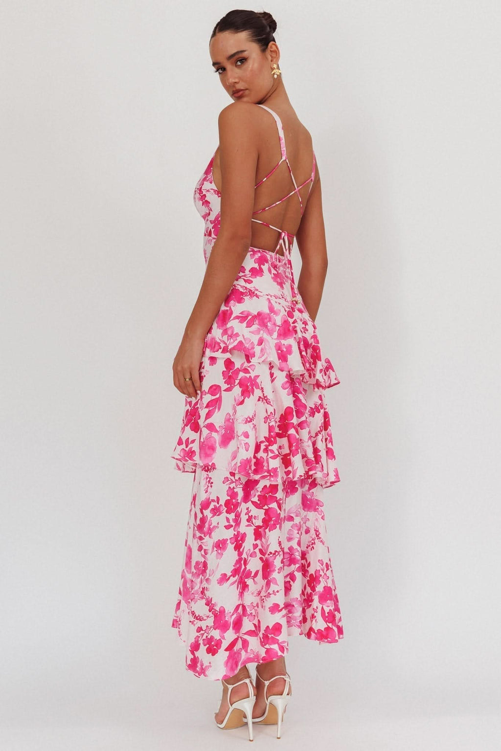 Eva | Robe midi avec volants